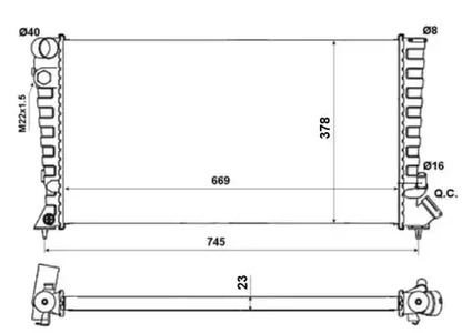Радиатор системы охлаждения NRF 58189A