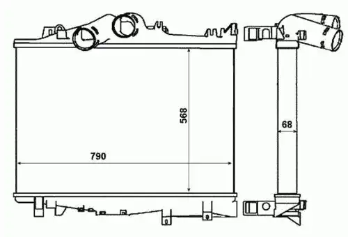 Nrf 30229 интеркулер алюм/пласт 555x790x70 NRF 30229