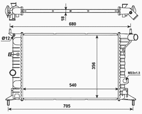 Радиатор системы охлаждения NRF 509516