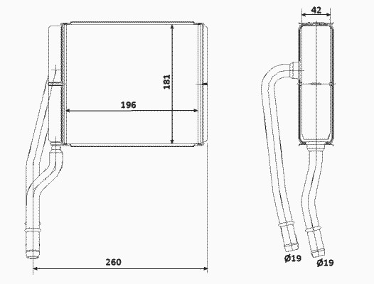 Радиатор отопителя NRF 53206