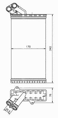 Радиатор отопителя NRF 58066