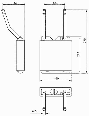 Радиатор отопителя NRF 58147