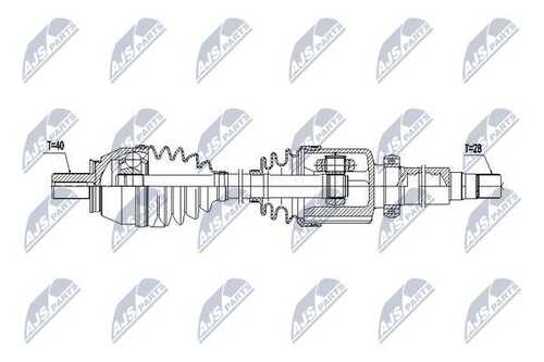 Полуось ford eng. 2.0tdci mondeo iv 07-15 s-max 06-14 galaxy 06-15 /прав