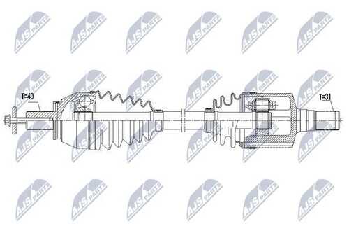 Полуось ford eng. 2.0tdci mondeo iv 07-15 s-max 06-14 galaxy 06-15 /лев