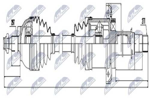 Привод в сборе mercedes a/b klasa кпп cvt 04-12 прав NTY NPW-ME-029