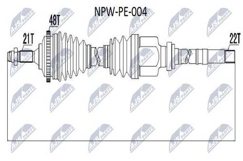 Привод в сборе peugeot 206 1.11.4 98-1.6 98-001.4hdi 01- прав