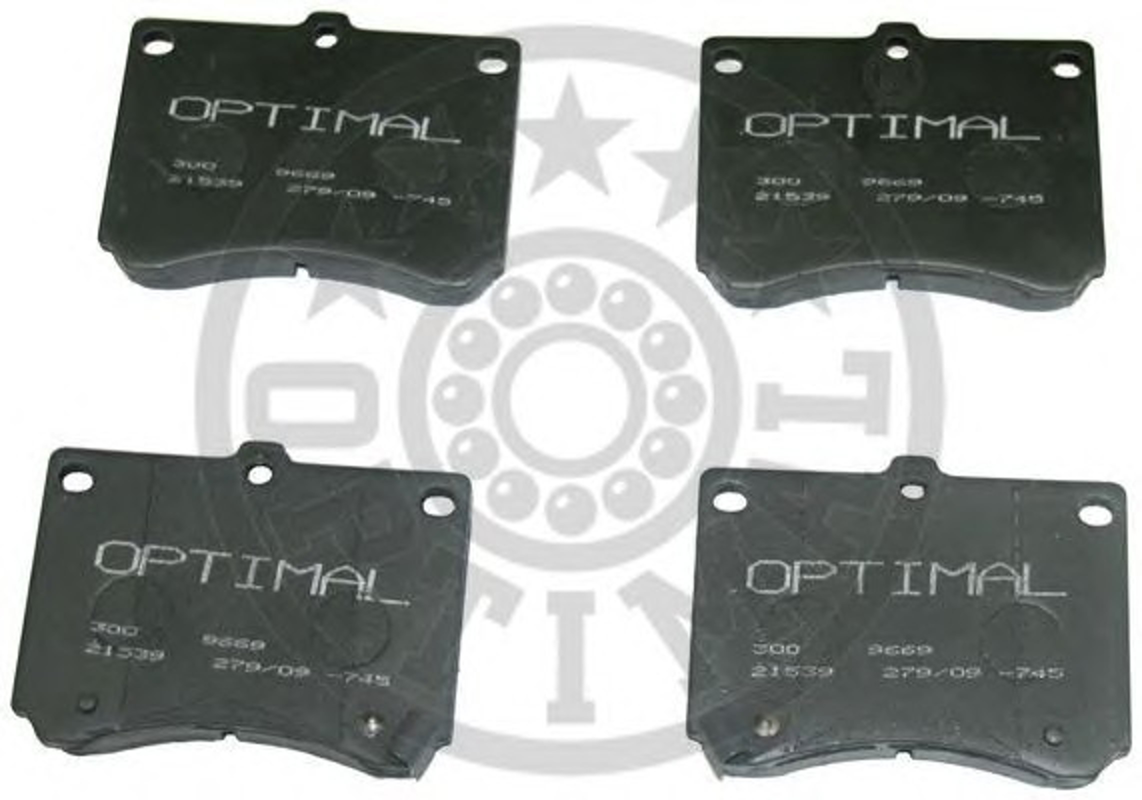Комплект тормозных колодок дисковый тормоз OPTIMAL 9669