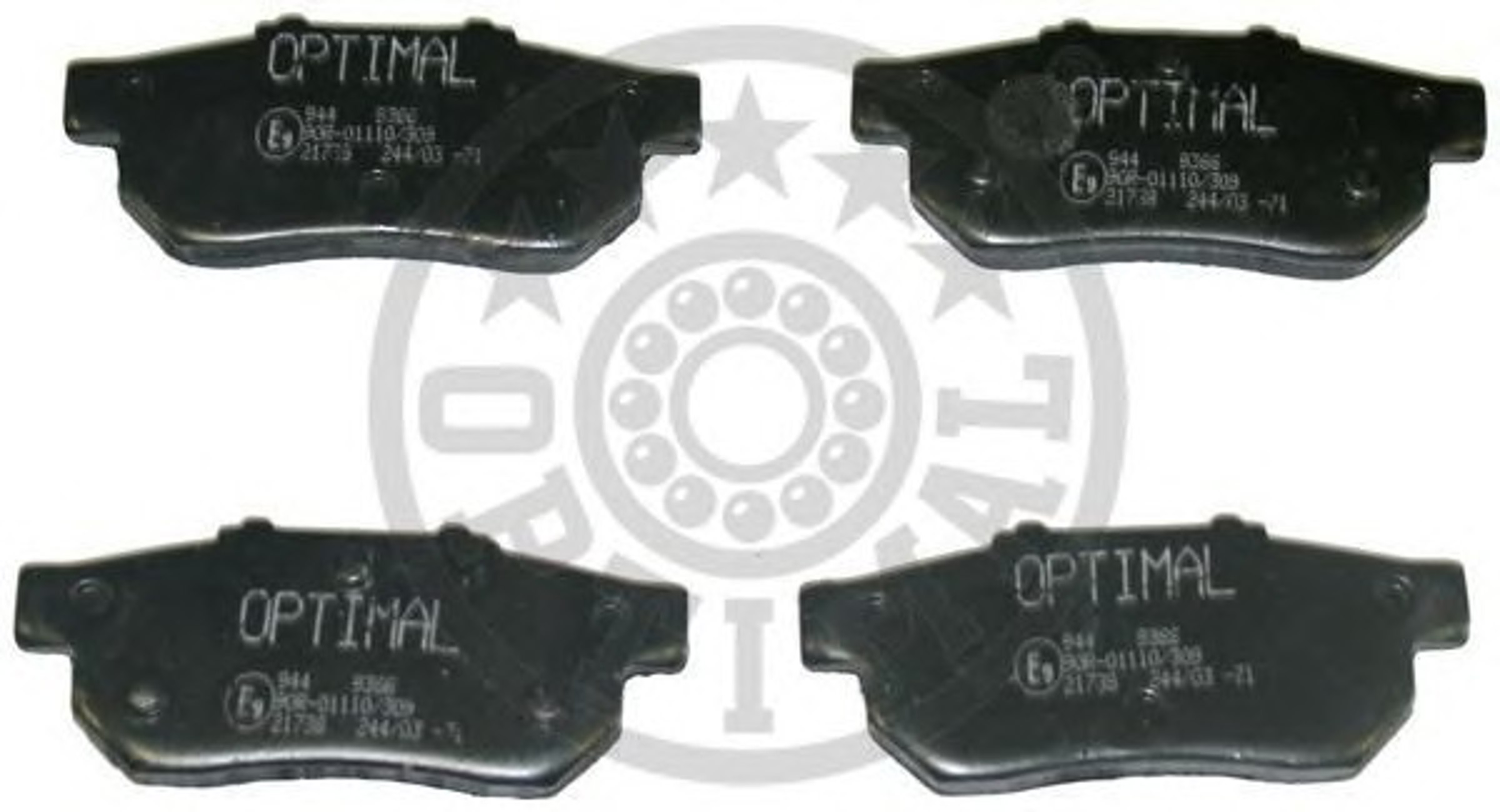 Колодки тормозные дисковые OPTIMAL 9789