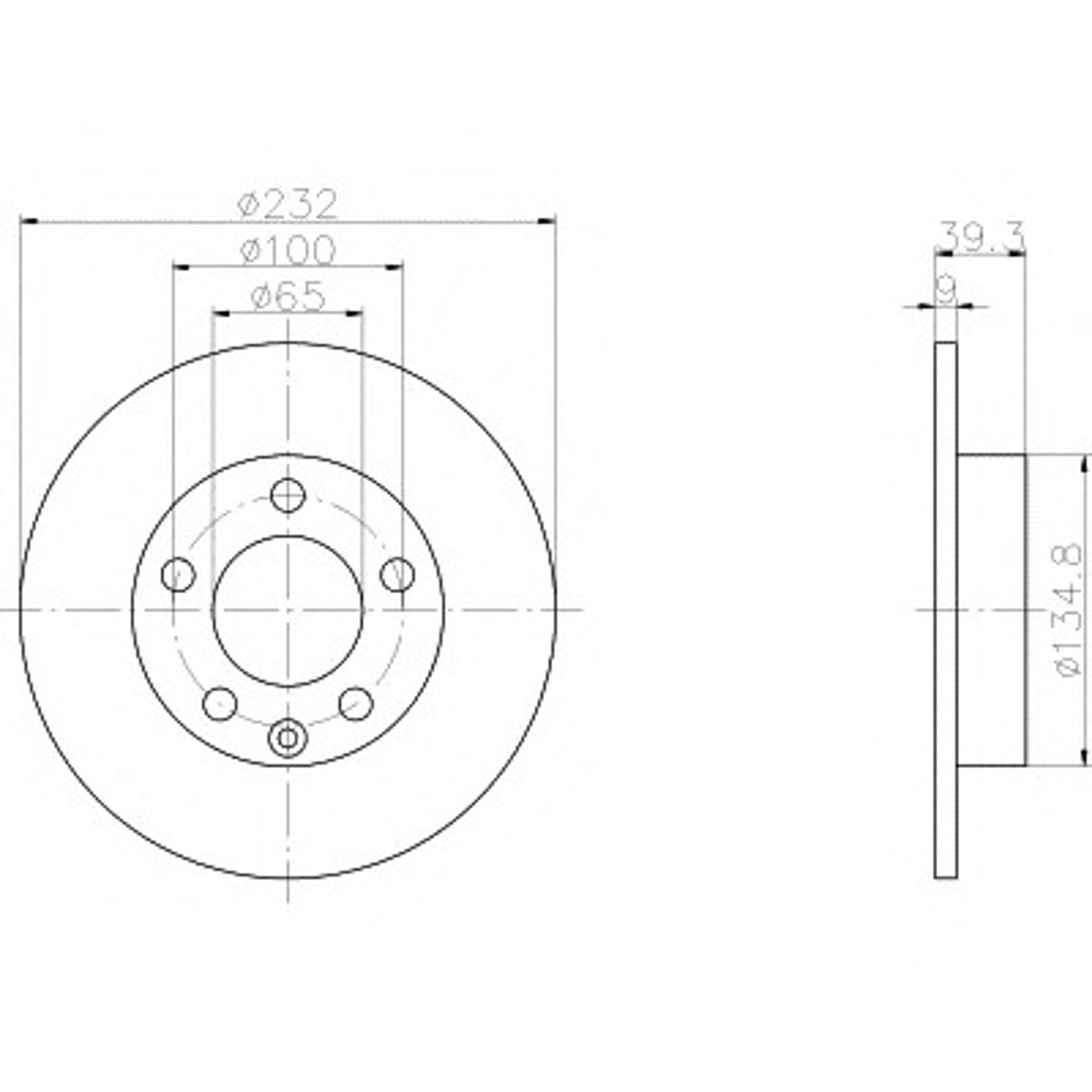Диск тормозной HELLA/BEHR/PAGID 53955