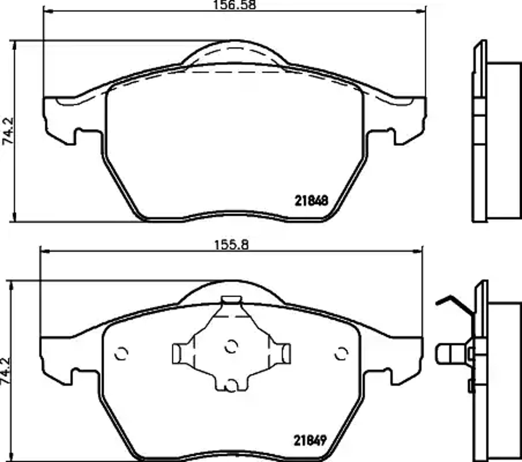 Колодки тормозные дисковые HELLA/BEHR/PAGID T1106