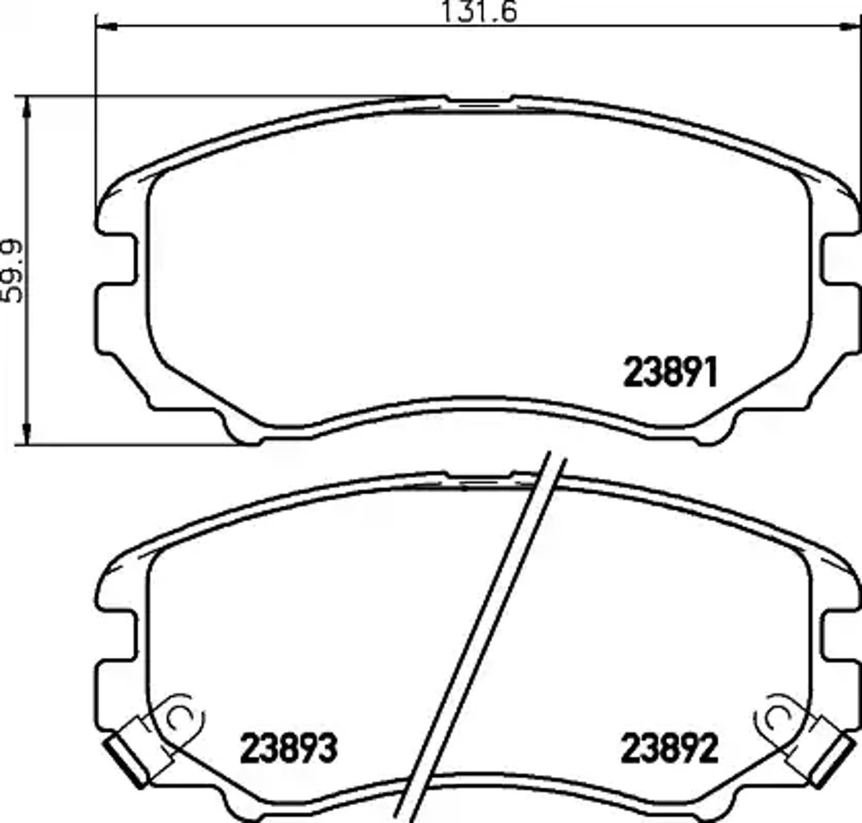 Колодки тормозные дисковые HELLA/BEHR/PAGID T1412