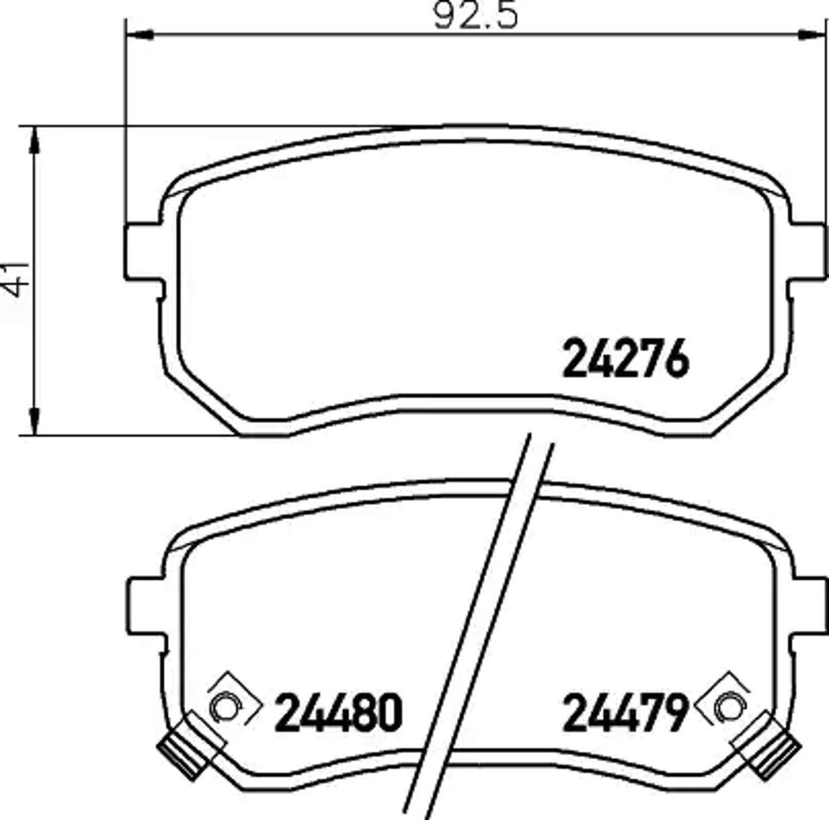 Колодки тормозные дисковые HELLA/BEHR/PAGID T1553