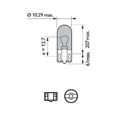 Лампа накаливания фонарь указателя поворота PHILIPS 12961WVUB2