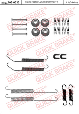 Ремкомплект стояночного тормоза QUICK BRAKE 105-0033