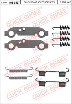 Комплектующие стояночной тормозной системы QUICK BRAKE 105-0537