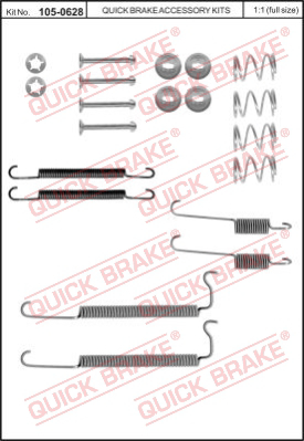 Комплектующие тормозной колодки QUICK BRAKE 105-0628