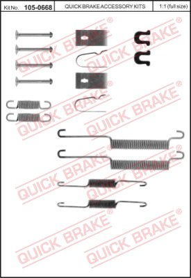 Комплектующие тормозной колодки QUICK BRAKE 105-0668