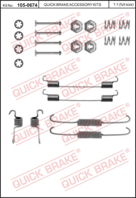 Комплектующие тормозной колодки QUICK BRAKE 105-0674