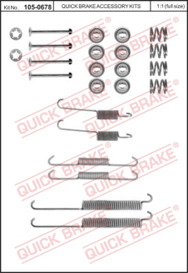 Комплектующие тормозной колодки QUICK BRAKE 105-0678