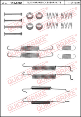 Комплектующие тормозной колодки QUICK BRAKE 105-0680