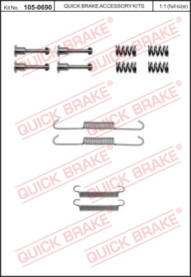 Комплектующие стояночной тормозной системы QUICK BRAKE 105-0690