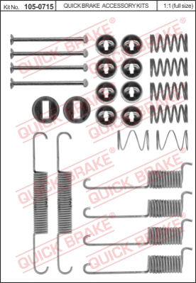 Комплектующие тормозной колодки QUICK BRAKE 105-0715
