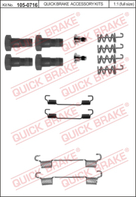 Комплектующие стояночной тормозной системы QUICK BRAKE 105-0716