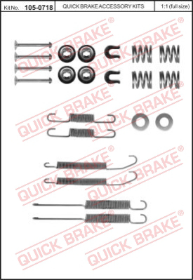 Комплектующие тормозной колодки QUICK BRAKE 105-0718