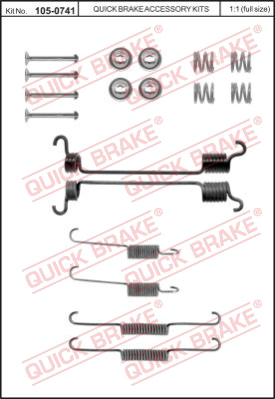 Комплектующие тормозной колодки QUICK BRAKE 105-0741
