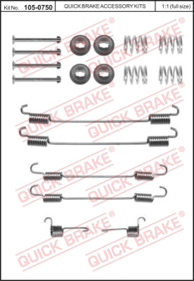 Комплектующие тормозной колодки QUICK BRAKE 105-0750