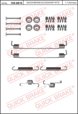 Комплектующие тормозной колодки QUICK BRAKE 105-0819