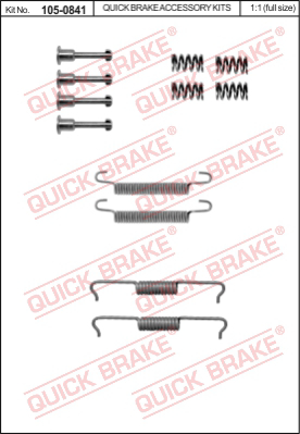 Комплектующие стояночной тормозной системы QUICK BRAKE 105-0841