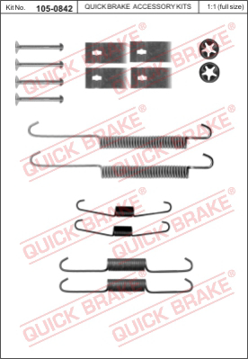 Комплектующие тормозной колодки QUICK BRAKE 105-0842