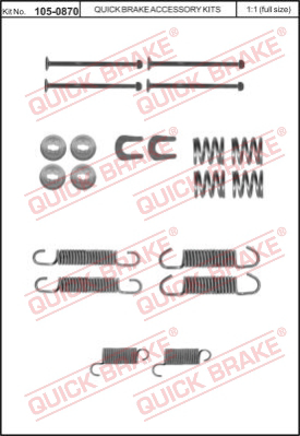 Ремкомплект стояночного тормоза QUICK BRAKE 105-0870