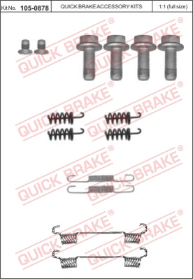 Комплектующие стояночной тормозной системы QUICK BRAKE 105-0878
