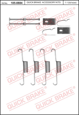 Комплектующие стояночной тормозной системы QUICK BRAKE 105-0884