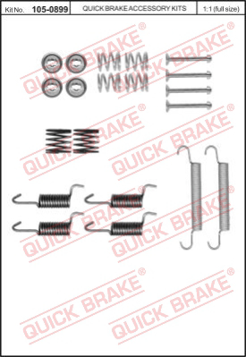 Комплектующие стояночной тормозной системы QUICK BRAKE 105-0899