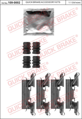Комплектующие колодок дискового тормоза QUICK BRAKE 109-0002