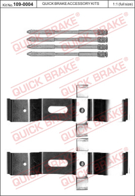 Комплектующие колодок дискового тормоза QUICK BRAKE 109-0004