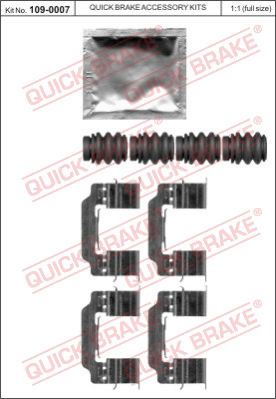 Комплектующие колодок дискового тормоза QUICK BRAKE 109-0007