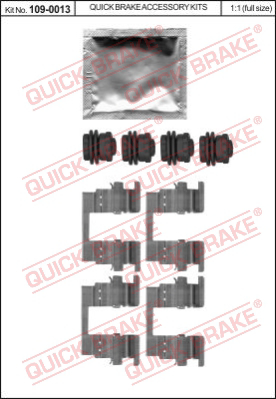 Комплектующие колодок дискового тормоза QUICK BRAKE 109-0013