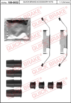 Комплектующие колодок дискового тормоза QUICK BRAKE 109-0032