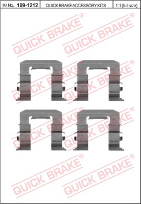 Комплектующие колодок дискового тормоза QUICK BRAKE 109-1212
