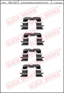 Комплектующие колодок дискового тормоза QUICK BRAKE 109-1227