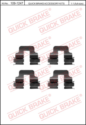 Комплектующие колодок дискового тормоза QUICK BRAKE 109-1247