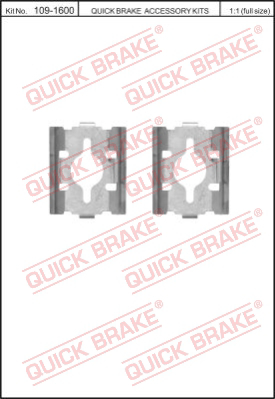 Комплектующие колодок дискового тормоза QUICK BRAKE 109-1600