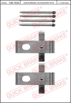 Комплектующие колодок дискового тормоза QUICK BRAKE 109-1634