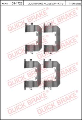 Комплектующие колодок дискового тормоза QUICK BRAKE 109-1723