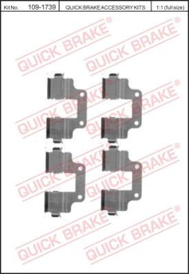 Комплектующие колодок дискового тормоза QUICK BRAKE 109-1739
