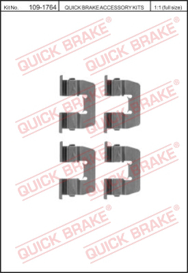 Комплектующие колодок дискового тормоза QUICK BRAKE 109-1764